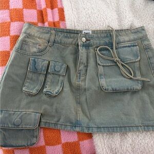 Princess Polly Light Blue Denim Skirt